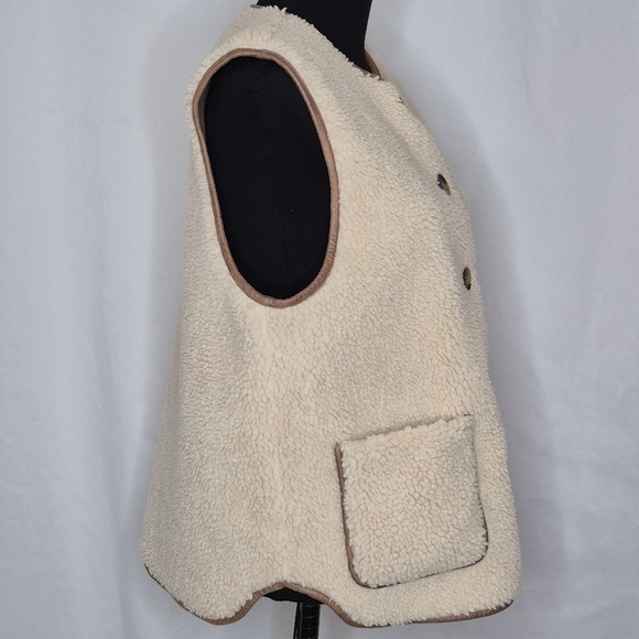 Boden Clerkenwell Borg Button Gilet Vest - Size 8 - Picture 6 of 15